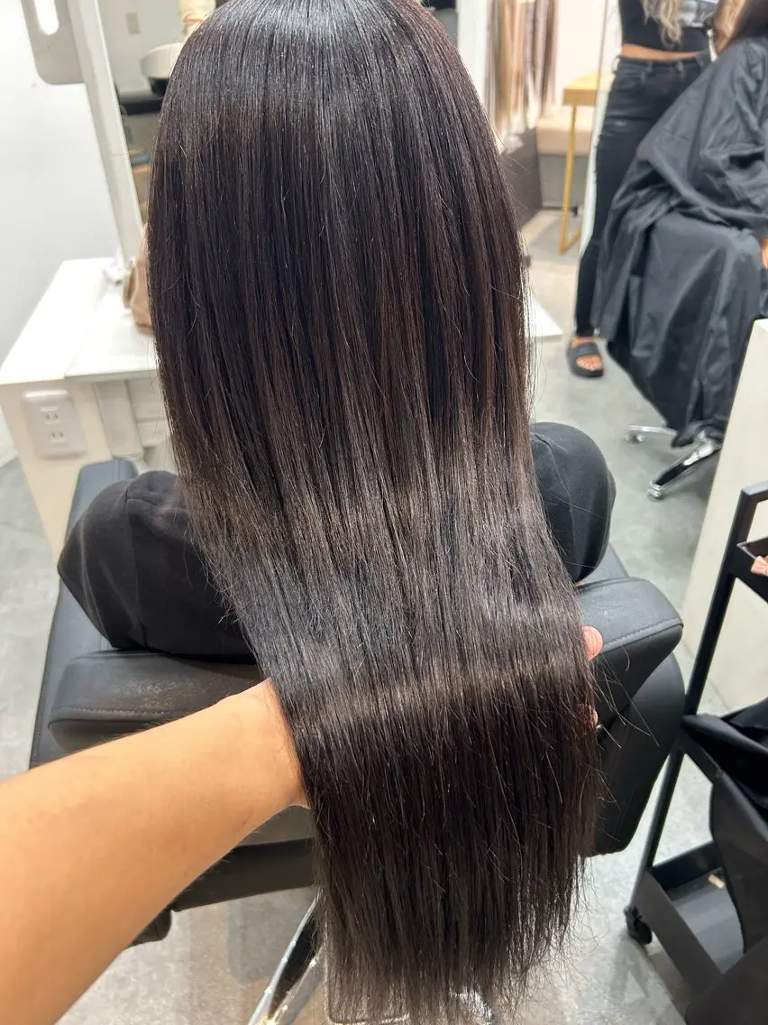 ロング カラー シールエクステ ハイライトカラー エクステ ハイライト 髪質改善 カット ヘアカラー トリートメント エクステ ヘアセット レイヤー/エクステ alpha下妻のヘアスタイル