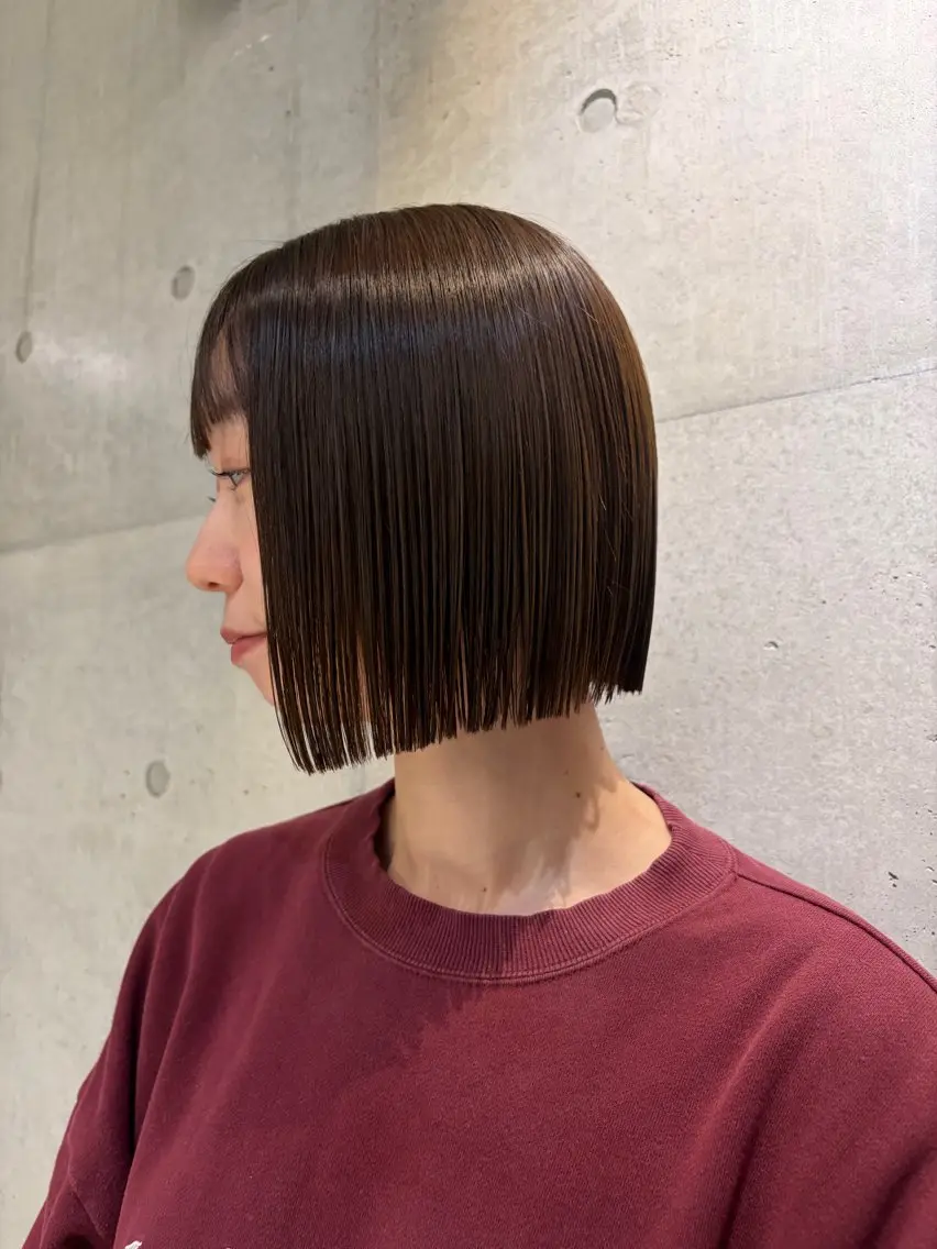 ショート カラー ヘアアレンジ カット ヘアカラー トリートメント ボブ艶モテカラー🫧 カリンのヘアスタイル