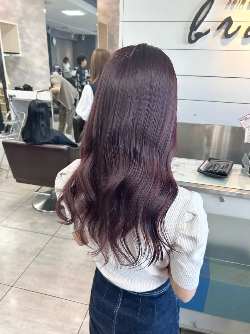 ロング カット ヘアカラー レイヤー/艶髪カラー 森本くるみのヘアスタイル