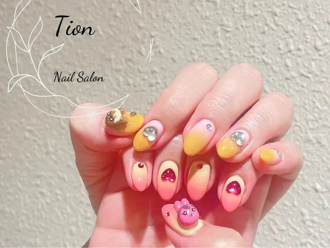 ネイル チークネイル 長さ出し フットネイル フレンチネイル ジェルネイル Nailsalon Tion武蔵小杉店のネイルデザイン