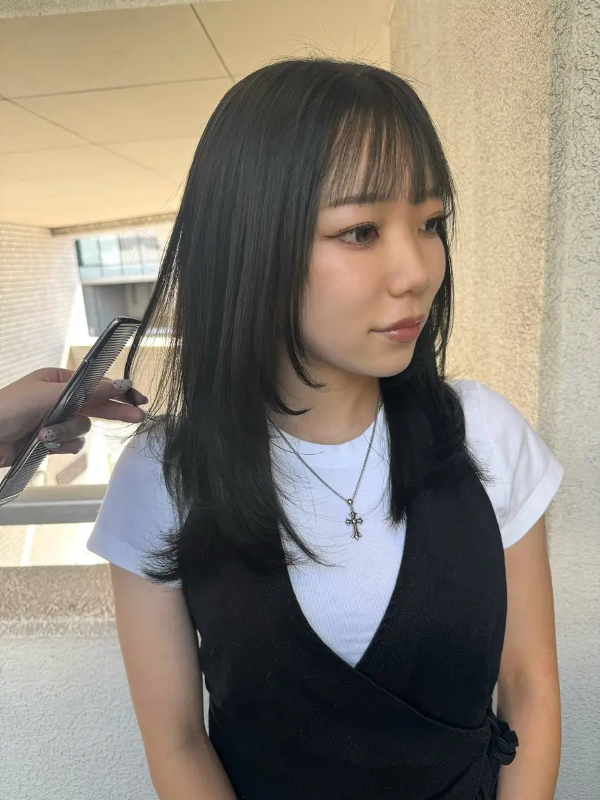 カラー カット ヘアカラー ブリーチカラー🎀 韓国風/寺門美優のヘアスタイル