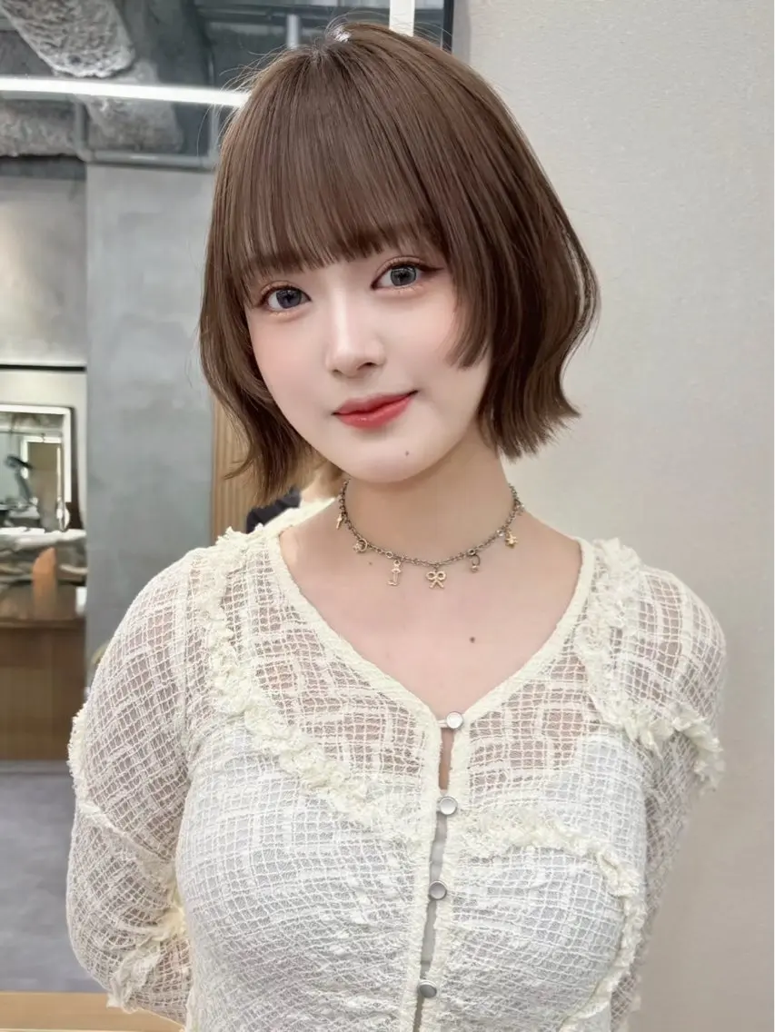 ショート カラー 大宮レイヤーカット ハッシュ　柏崎颯刀のヘアスタイル
