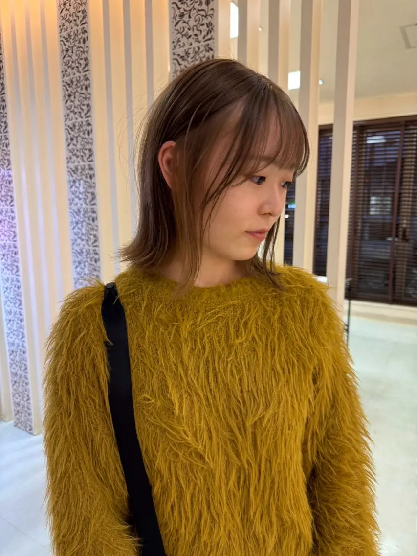 ミディアム 小顔カット 平 秀斗のヘアスタイル