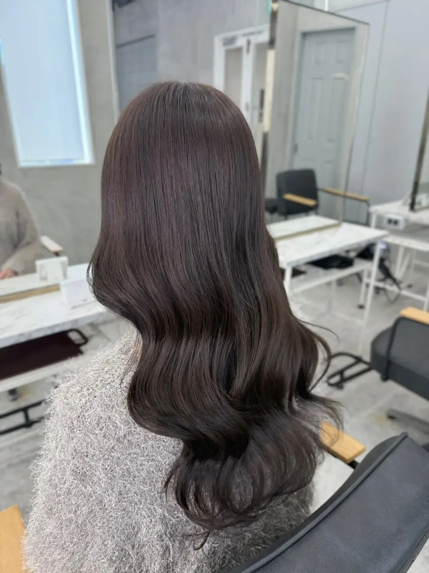セミロング カラー 透明感カラー ラベンダーカラー カット ヘアカラー トリートメント 似合わせカラー/ヘア セット💐本多恵美のヘアスタイル