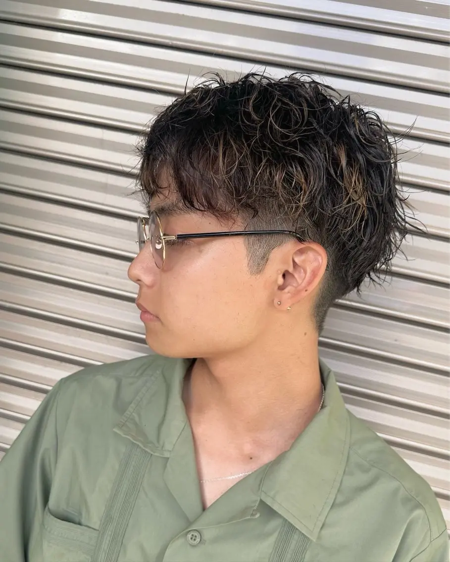 ミディアム パーマ メンズ ヘントナ カイのヘアスタイル