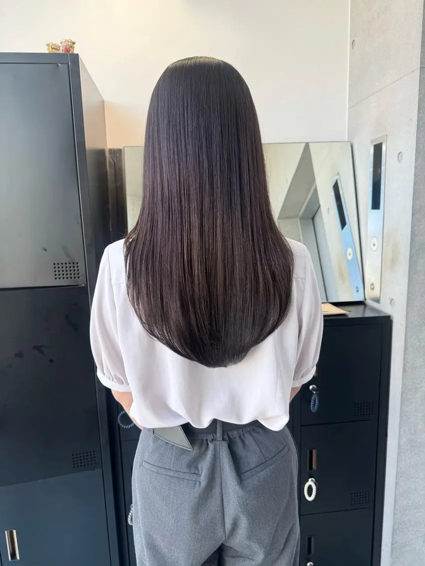 ロング カラー パーマ ヘアアレンジ 透明感カラー/縮毛 矯正/YUKAのヘアスタイル