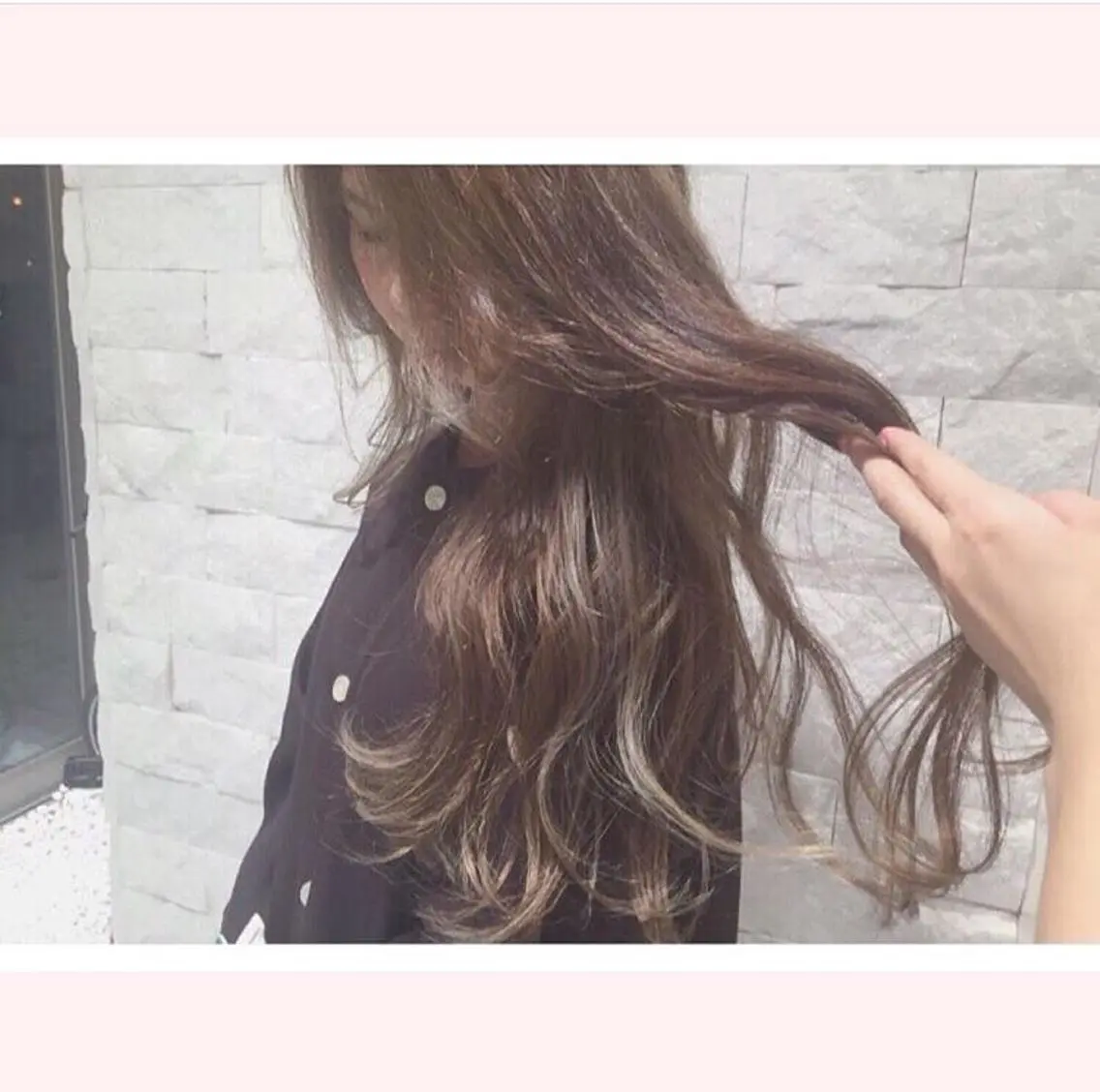 セミロング ロング カラー パーマ ハイライトカラー ハイライト YUI𓍯エクステ /ニュアンスカラーのヘアスタイル