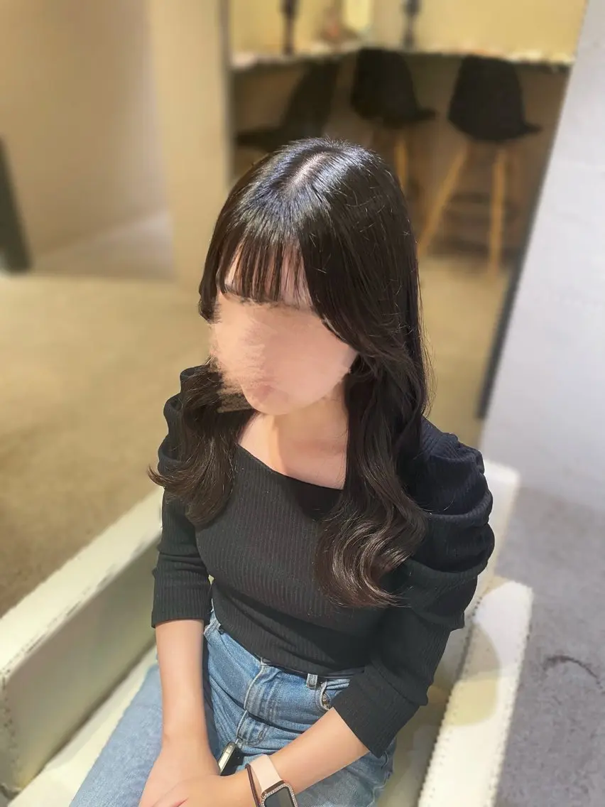 ロング 顔周りカット レイヤーカット yurika 🎀のヘアスタイル