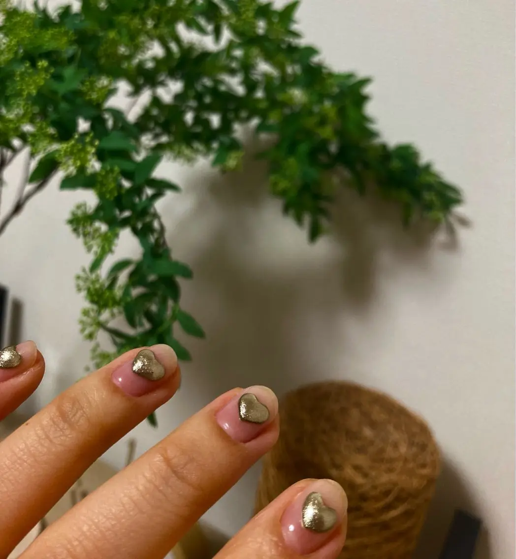 ネイル ハート ワンカラーネイル ぷっくりネイル ハンドネイル NAILSALON NUIT.[ニュイ]のネイルデザイン