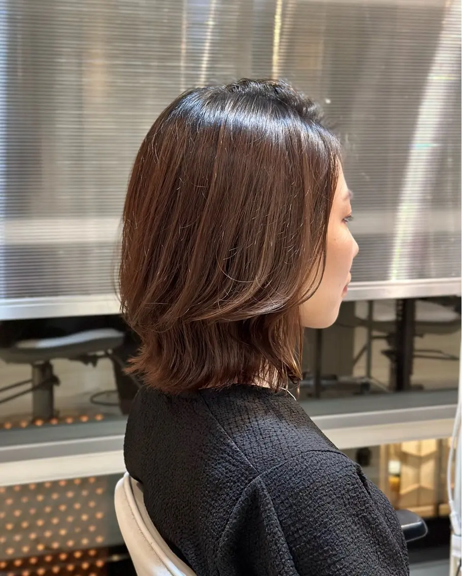 ミディアム ボブ くびれヘア 田上 斗空 モデル募集✂️のヘアスタイル