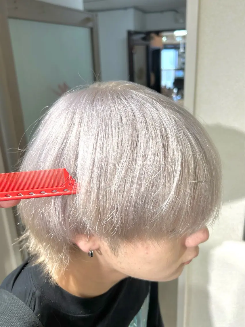ショート カラー メンズ エクステ×ハイトーン 🌈KEISUKEのヘアスタイル