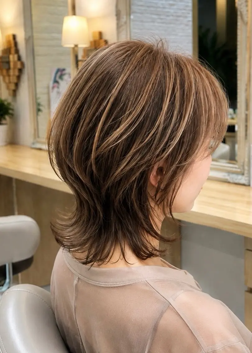 ミディアム ✨艶白髪ケアカラー✨ ✨艶白髪ぼかしカラーのヘアスタイル