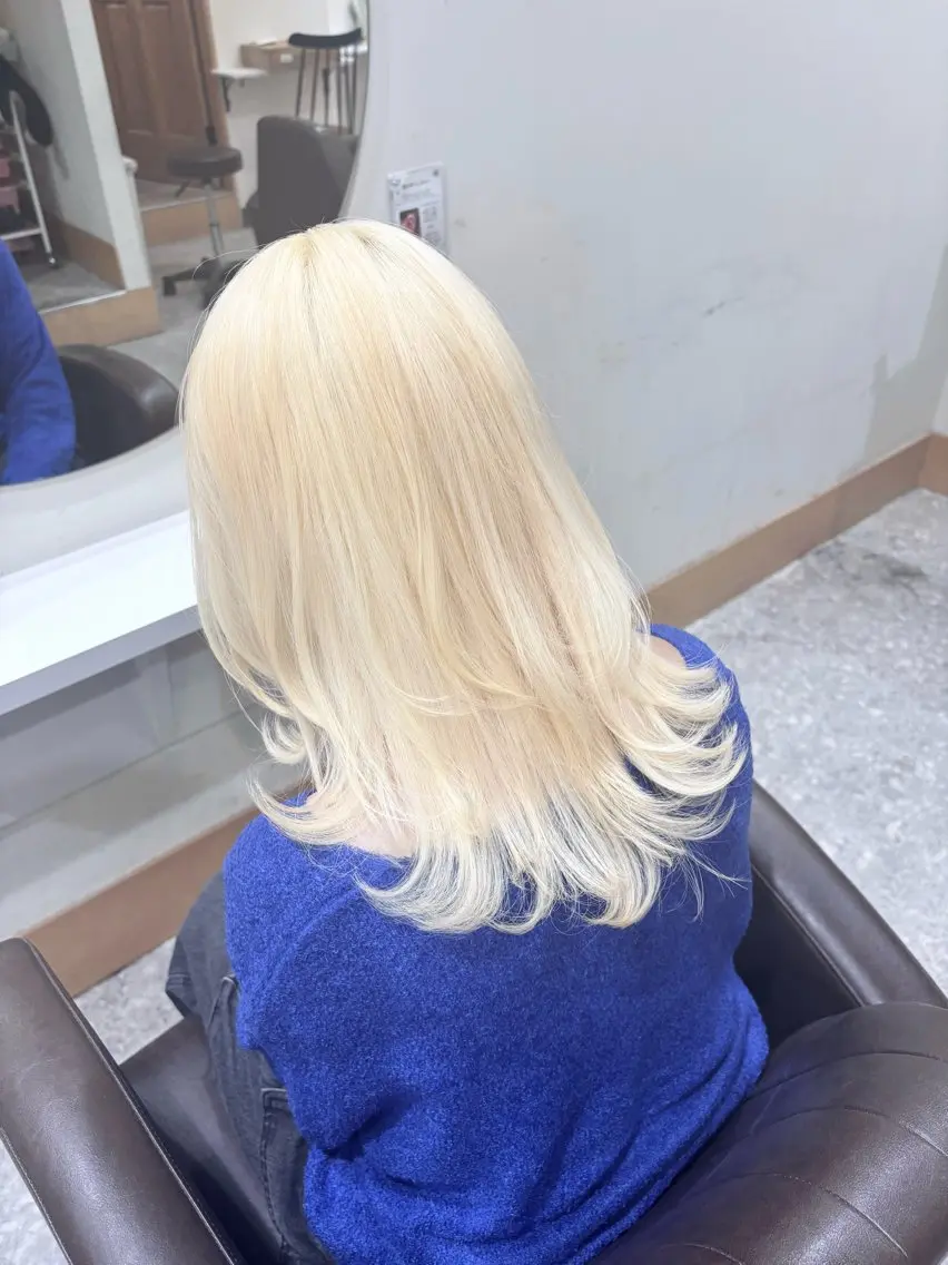 ロング カラー ヘアカラー トリートメント ヘッドスパ 【ハイトーン特化】 🦋森山陽向/大宮のヘアスタイル