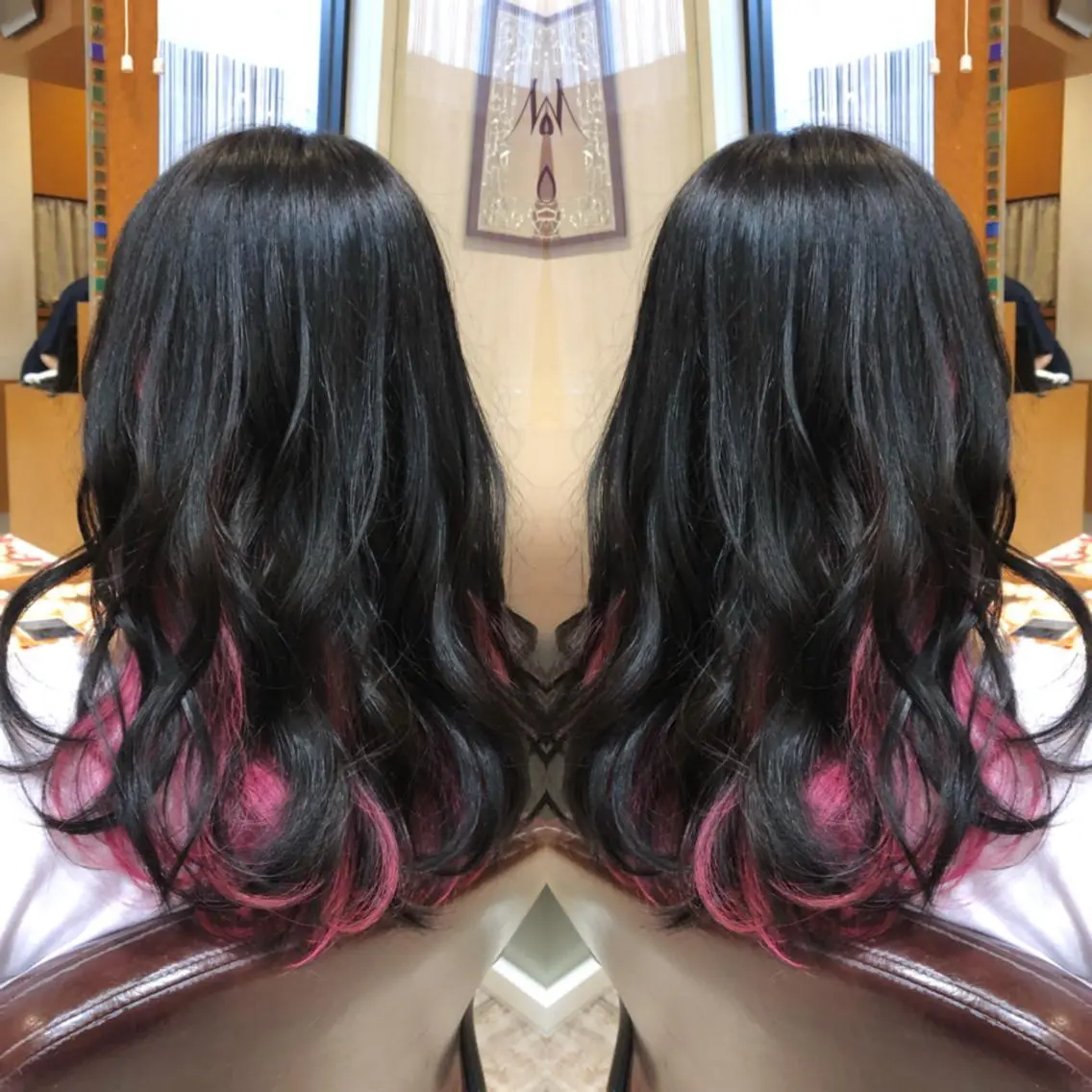 セミロング カラー ブリーチ ヘアセット 韓国ヘア🤍髪質改善 🇰🇷AKANEのヘアスタイル