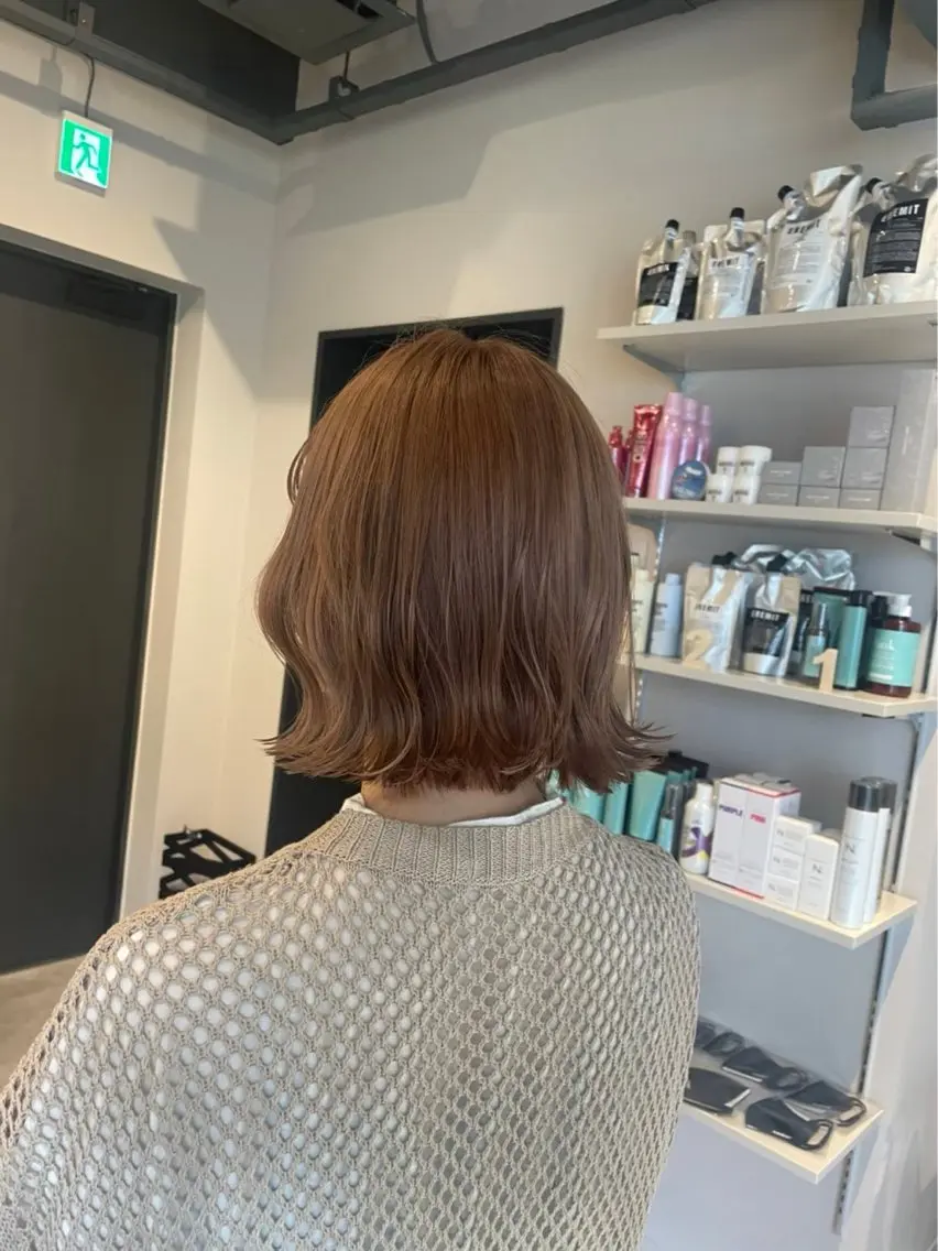 ショート カラー トリートメント 新宿/透明感カラー/ 髪質改善/桜良のヘアスタイル