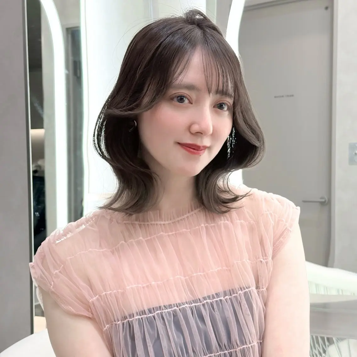 💐ミニモ限定💐透明感カラー＋カット＋韓国式髪質改善トリートメント【ボブ、ショート、レイヤー、ハッシュ、ロング】の写真