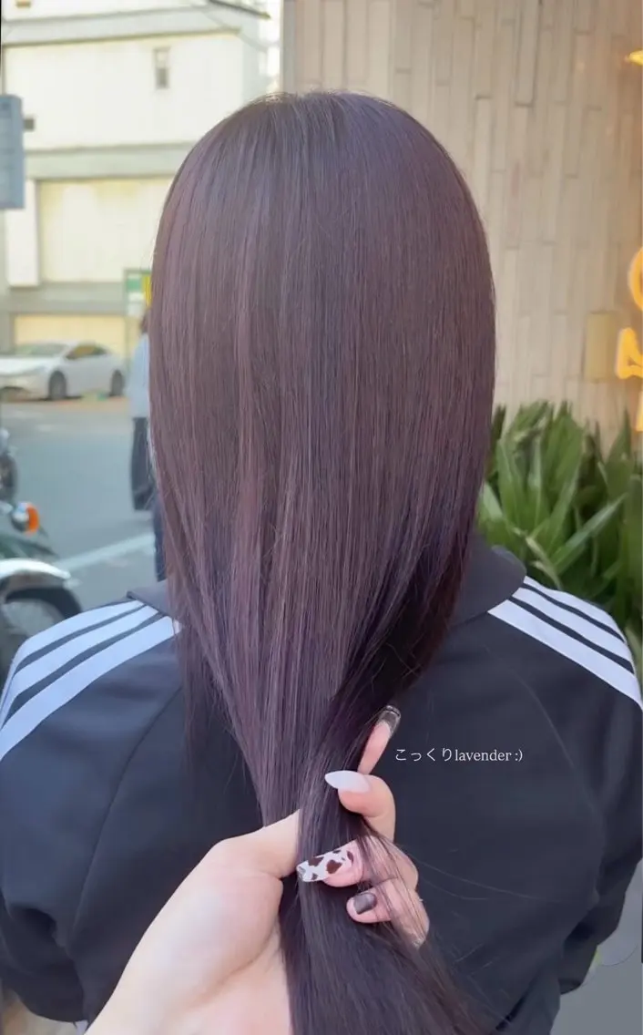 セミロング カラー ブリーチ ダブルカラー ラベンダーカラー ブリーチなしカラー ヘアカラー トリートメント 🌞SoL🌞竹原 沙希のヘアスタイル
