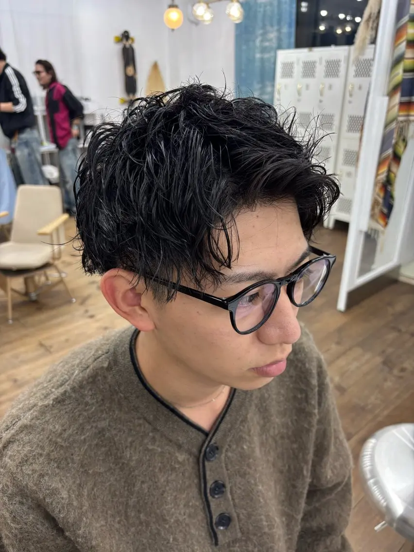 パーマ メンズ カット パーマ メンズ特化サロン Ryomaのヘアスタイル