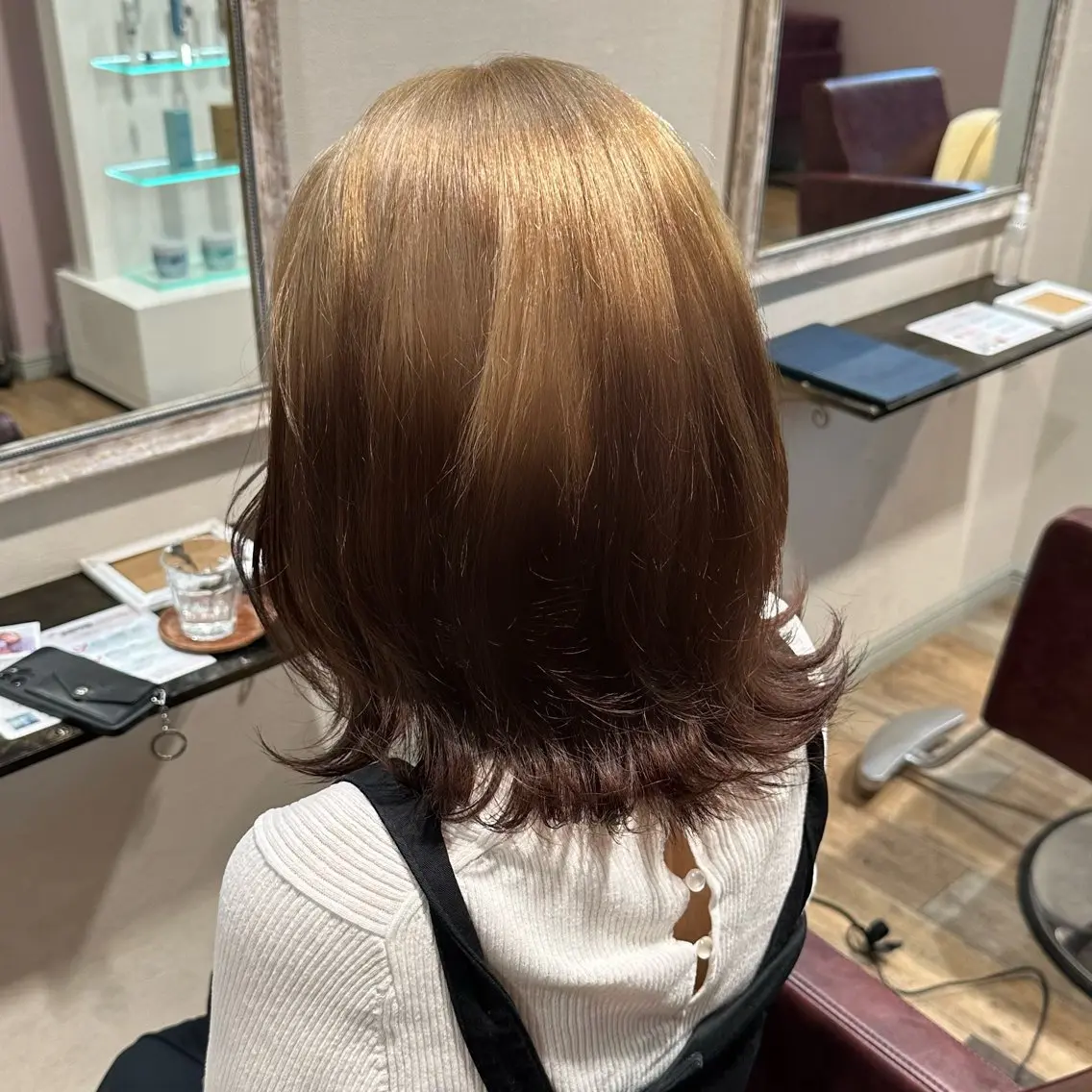 ミディアム カラー カット ヘアカラー トリートメント 柔らかいbeige ¦韓国¦🩰マユ🩰のヘアスタイル