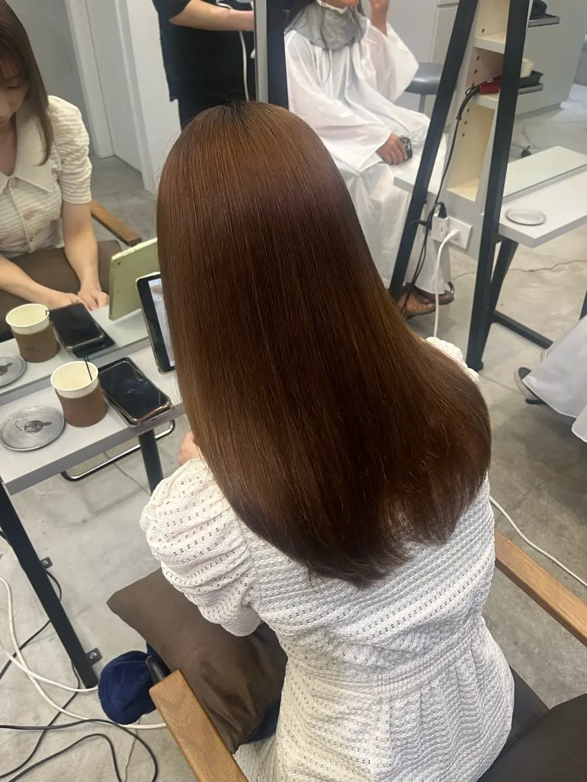 ロング パーマ トリートメント 髪のお悩み解決✨️ 美髪縮毛🍒リオ🍒のヘアスタイル