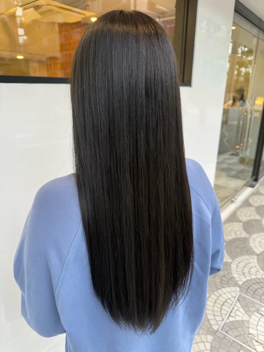 ロング カラー ブリーチ ブリーチなしカラー トリートメント カット ヘアカラー ツチダ ヒナのヘアスタイル