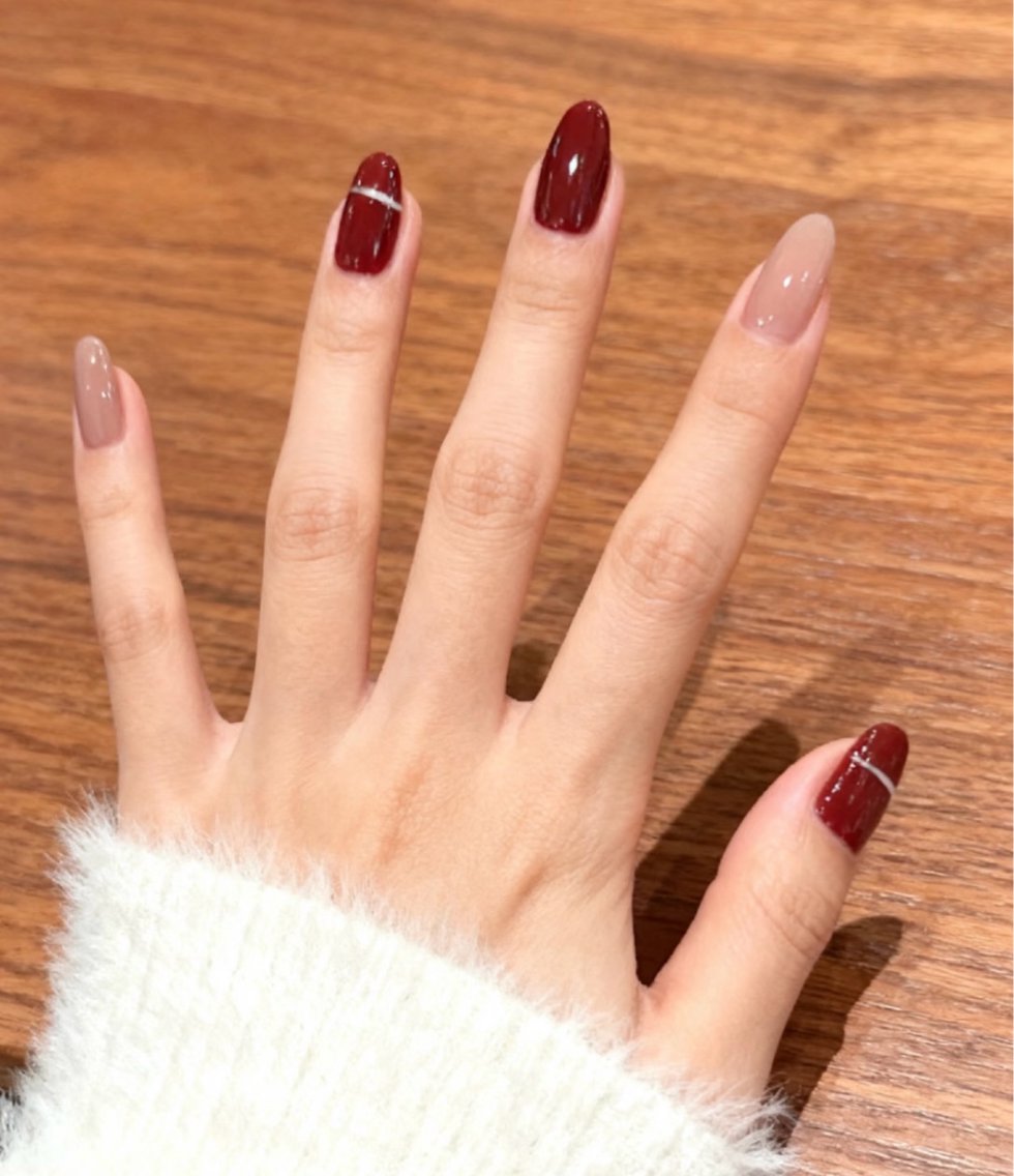 ネイル ハンドネイル H3 Nail Tsuki🦋💙のネイルデザイン