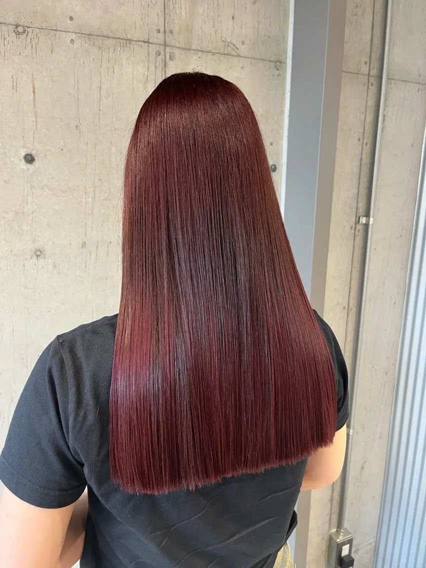 ロング カラー ヘアアレンジ 🍀透明感カラー×垢 抜けボブ リクト💥のヘアスタイル