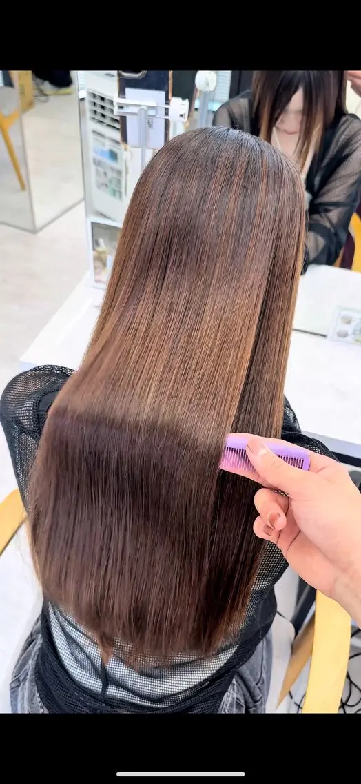 ロング 縮毛矯正 縮毛矯正 てらしぃ /名古屋美容師のヘアスタイル