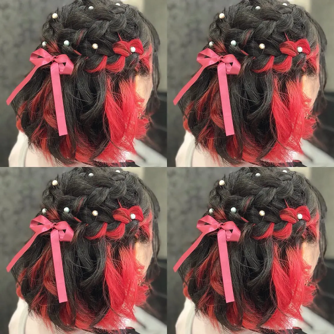 ミディアム ヘアアレンジ ハーフアップ ヘアセット 🌷MAYU 🌷のヘアスタイル