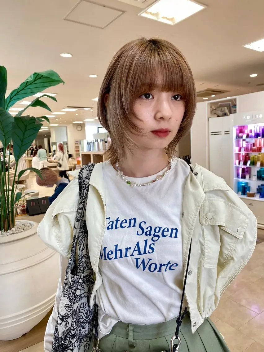 ミディアム ミディアムレイヤー 顔まわりレイヤー 韓国風ヘア レイヤーカット ウルフカット レイヤー/ウルフ🤍 mayo.のその他イメージ