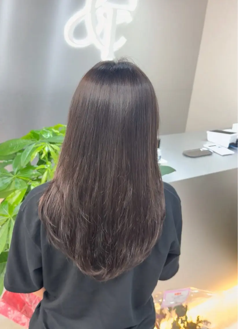 ロング ヘアカラー トリートメント 飯星/池袋/透明感 カラー/縮毛矯正特化のヘアスタイル