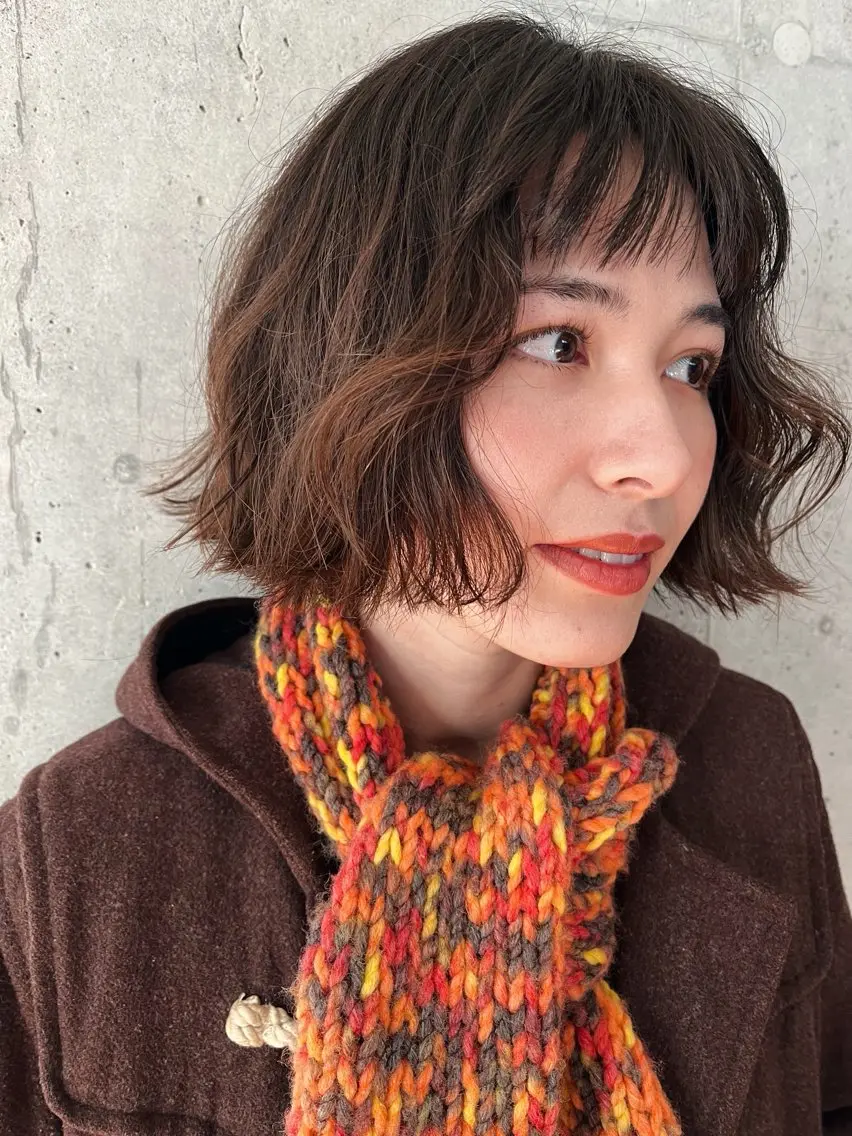 ショート パーマ カット パーマ 暖色/パーマ 🌼クニトウメイのヘアスタイル