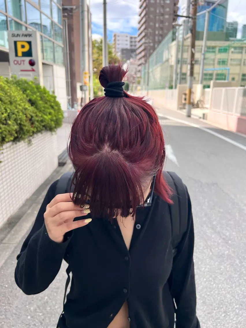 ショート カラー 顔まわりカット/透け カラー/Memi🎀のヘアスタイル
