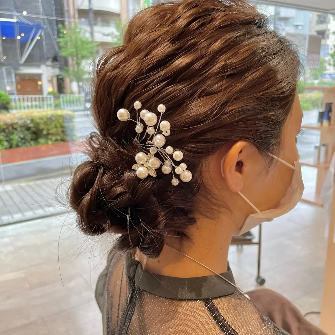 ロング ヘアアレンジ ヘアセット 透明感カラー さきのヘアスタイル