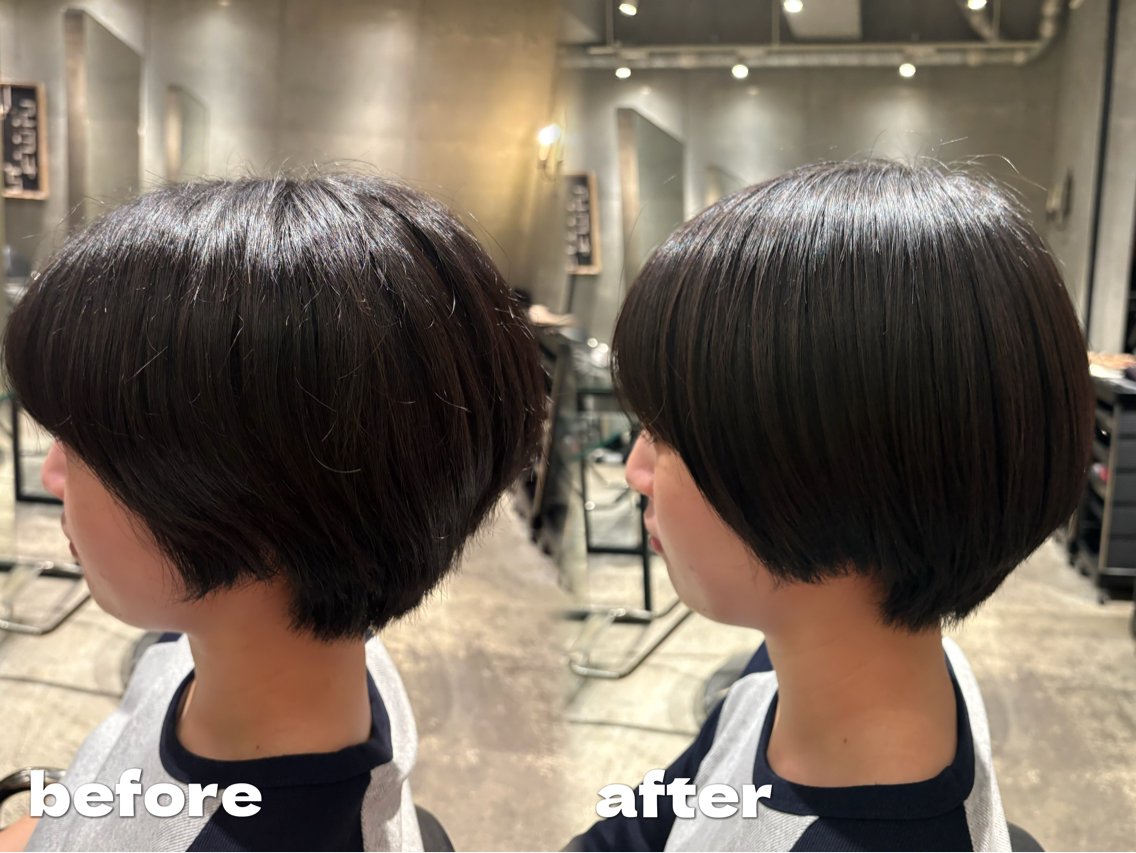 ショート 縮毛矯正 縮毛矯正/カラー🥕 柏木のヘアスタイル