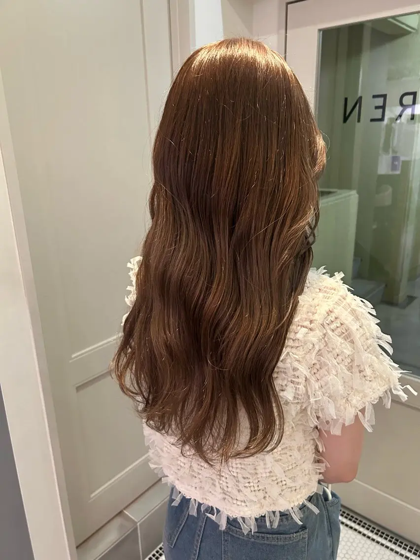 ロング カラー ベージュカラー オリーブベージュ トリートメント 透明感似合わせカラー 🍀あかり🍀のヘアスタイル