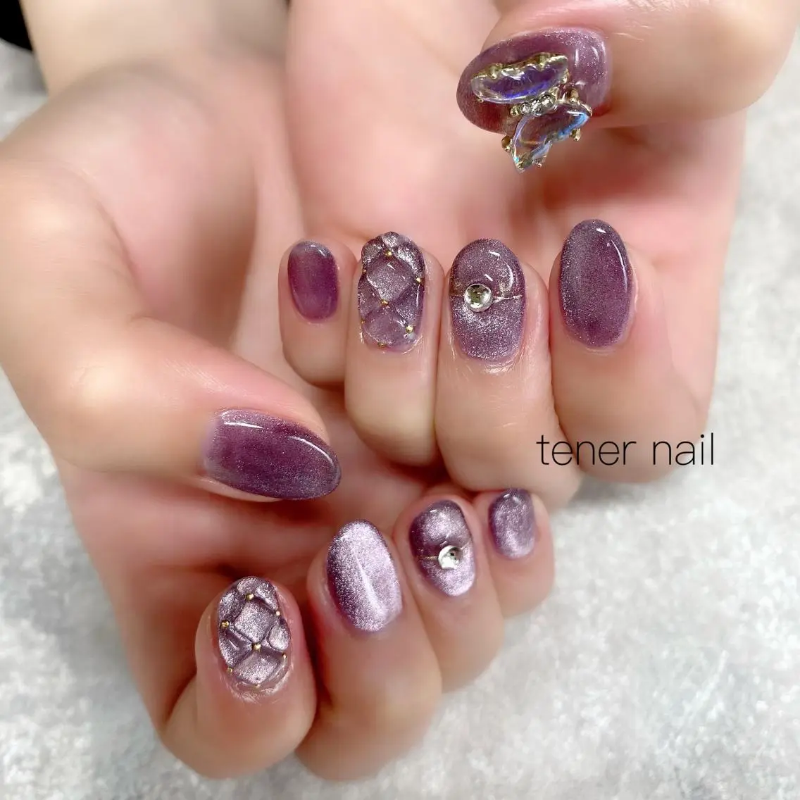 ネイル オーロラネイル マグネットネイル テネルネイル tener nailのネイルデザイン