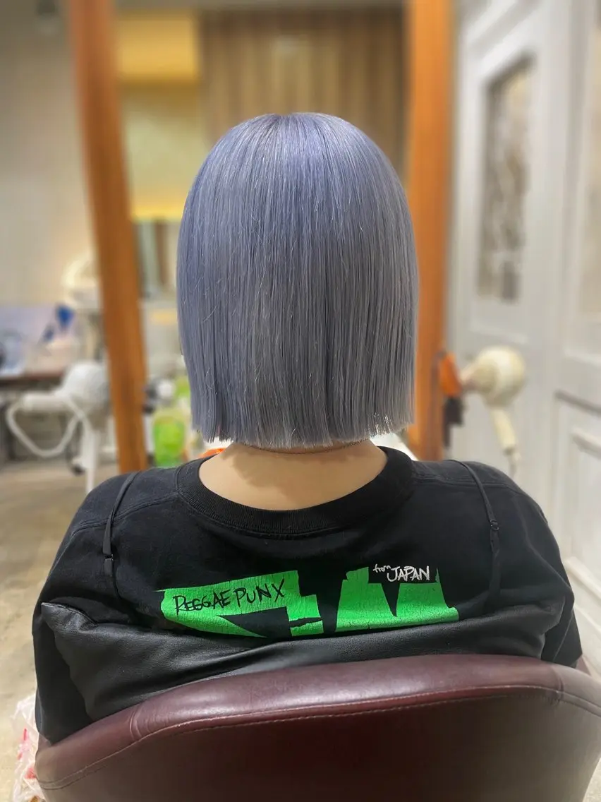ショート 切りっぱなしボブ ボブ ゆず .🎀のヘアスタイル