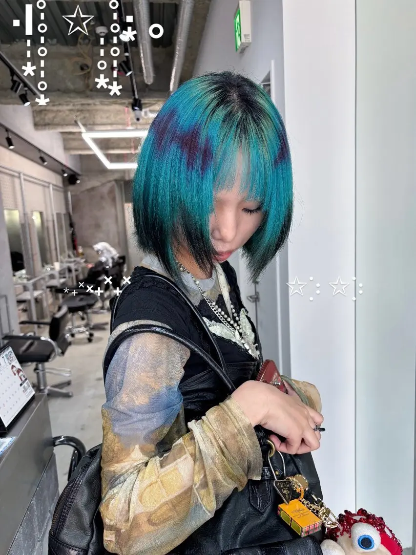 ミディアム カラー ヘアカラー デザインカラー /rioのヘアスタイル
