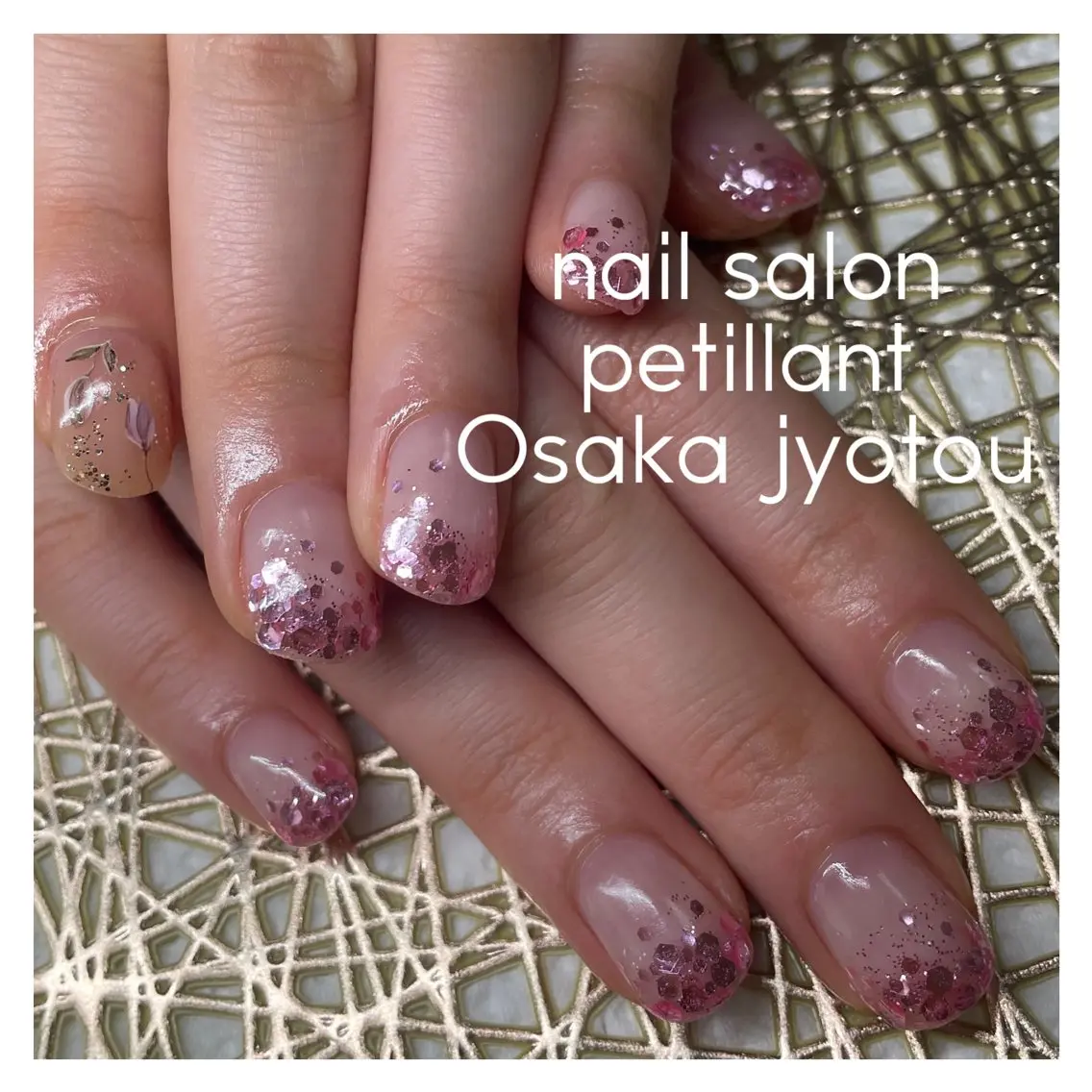 ネイル アートネイル ラメ(グリッター) 春ネイル nail salon petillantのネイルデザイン