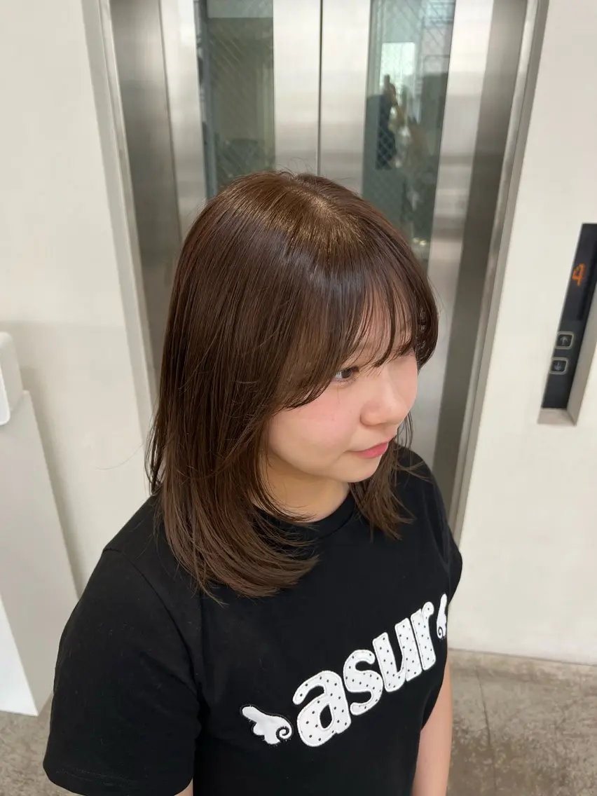 ミディアム ヘアカラー トリートメント AmiLi HONOKAのヘアスタイル
