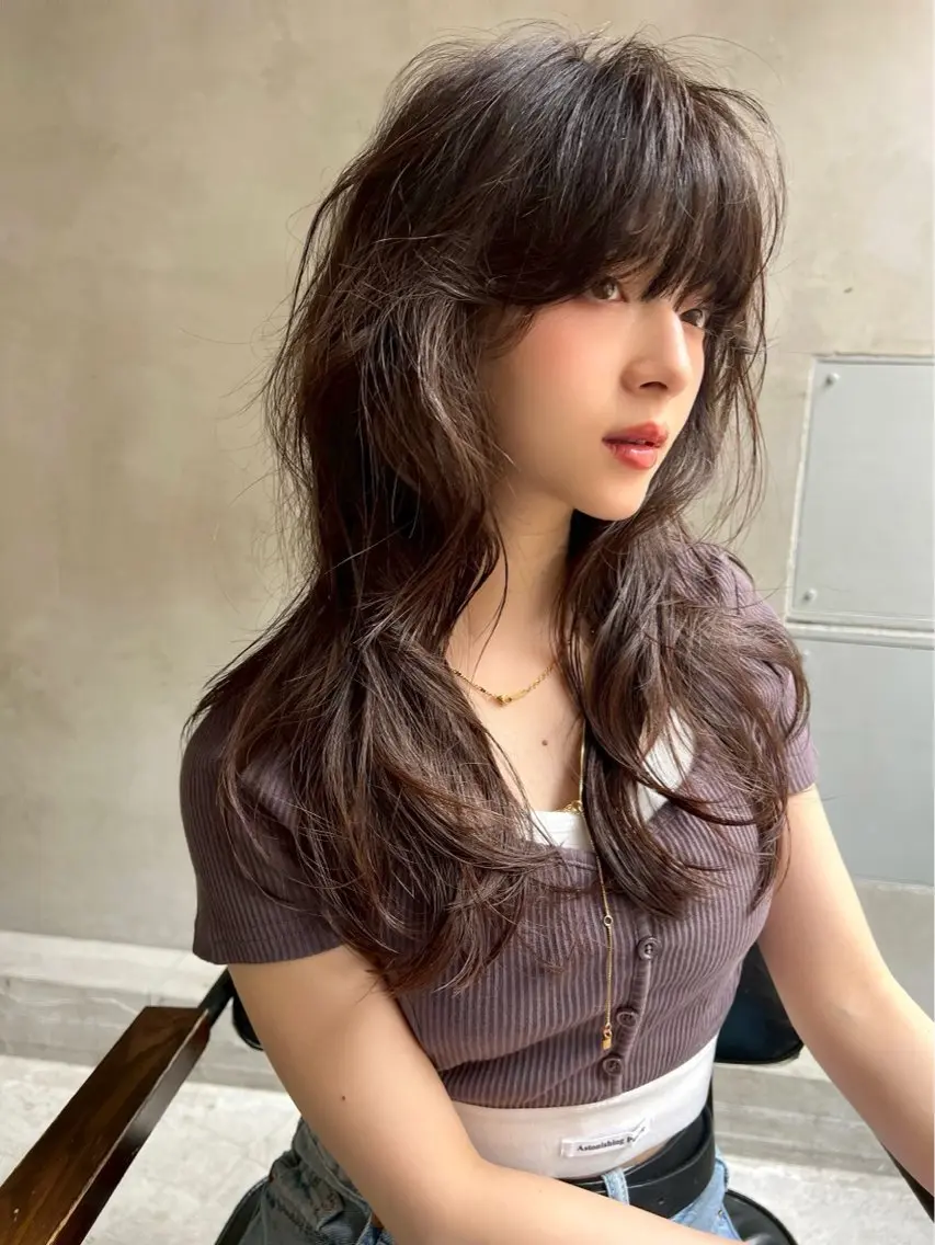 ロング パーマ レイヤーカット ロング ✨🩷似合わせ🩷✨ ブリーチ🫰🏾前川のヘアスタイル