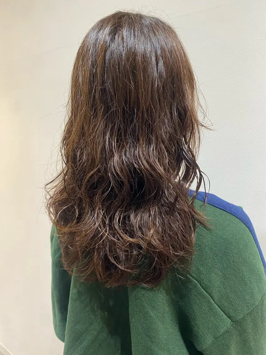 ロング カラー パーマ カット パーマ トリートメント ♡オシャ髪♡AI ✂️newi町田のヘアスタイル