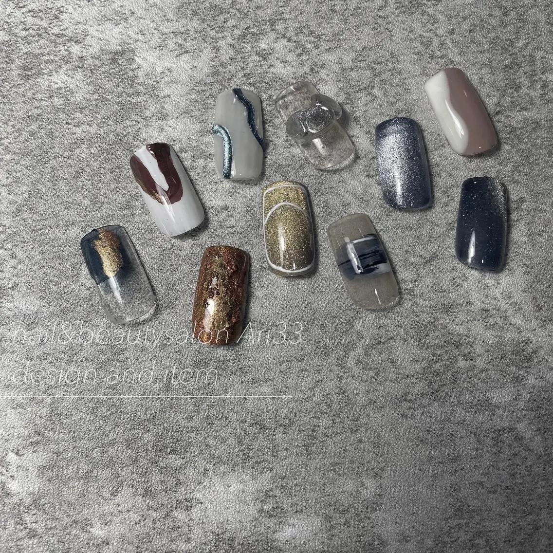 ネイル マグネットネイル ハンドネイル プライベートサロン Ari33nailのネイルデザイン