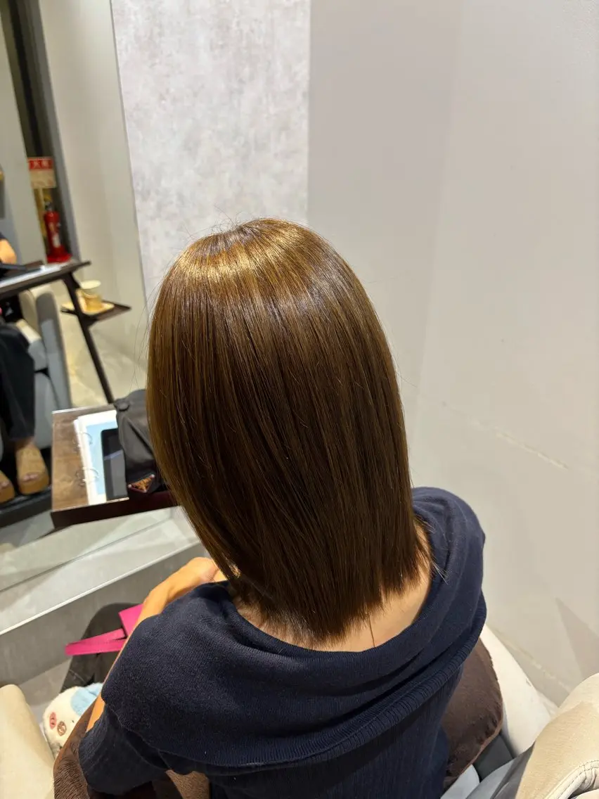 ミディアム カラー ヘアカラー 西村 春菜のヘアスタイル