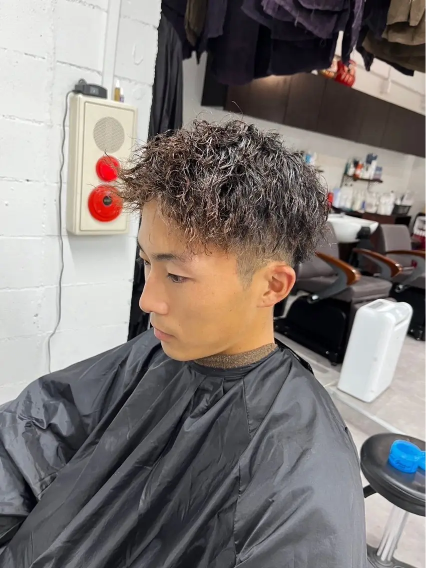 パーマ メンズ カット パーマ 小島 希星のヘアスタイル