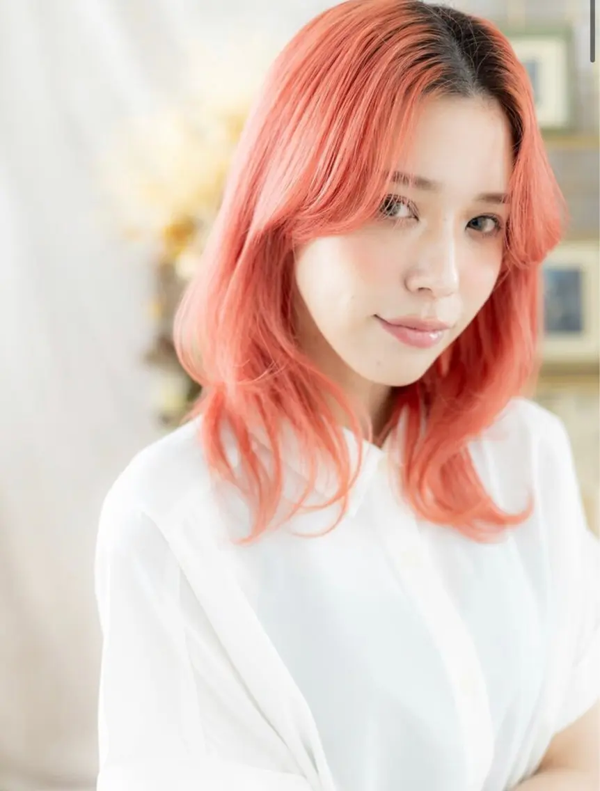セミロング カラー ブリーチ 透明感カラー ダブルカラー イヤリングカラー ハイトーンカラー ヘアカラー ✨過去1と言わせます ✨柿沼幸輝のヘアスタイル