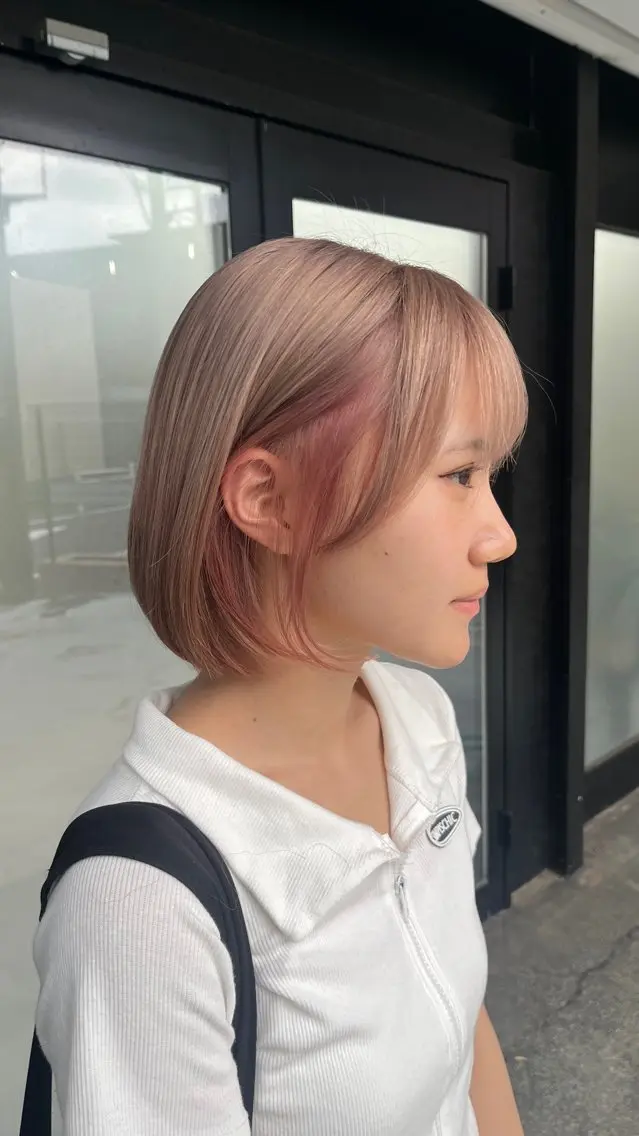 ショート カラー カット ヘアカラー トリートメント ブリーチ/髪質改善 Norikaのヘアスタイル