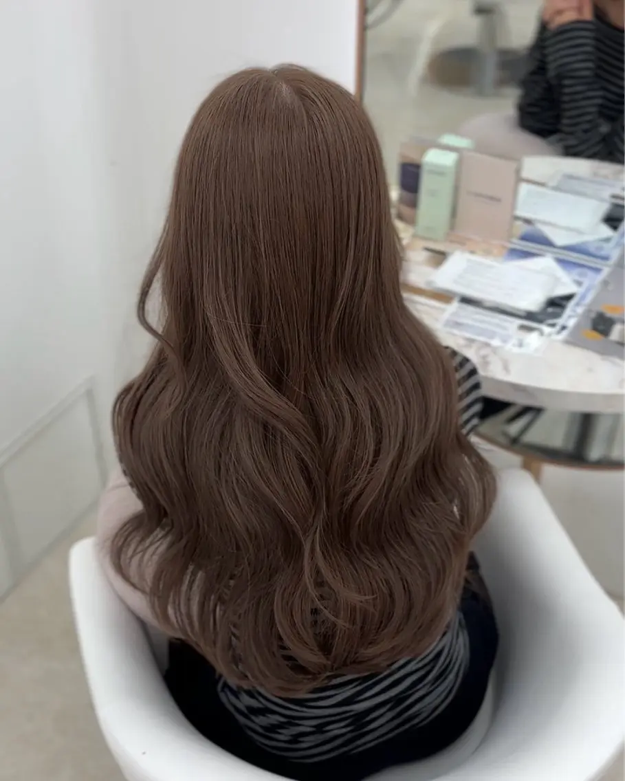 ロング カラー ブリーチなしベージュ 特化 松村 茶屋町のヘアスタイル
