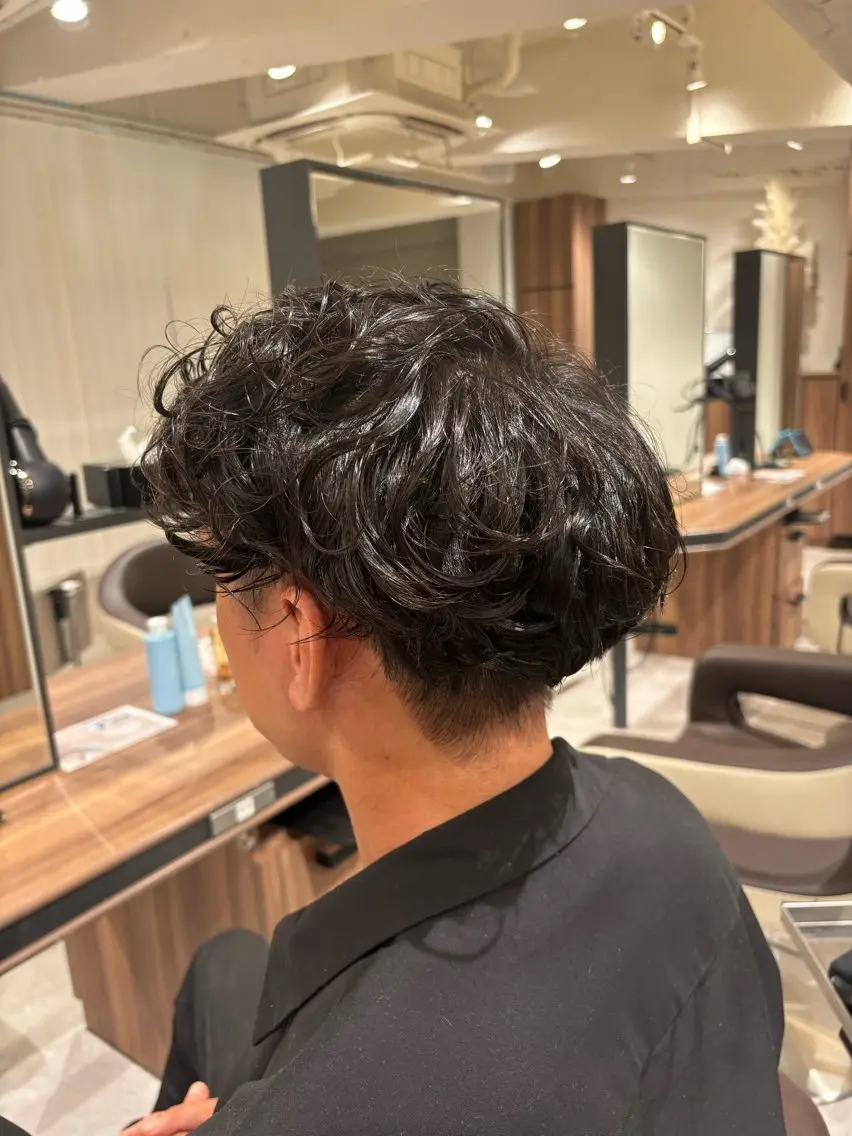 ショート パーマ メンズ メンズパーマ 山田 悠朱里のヘアスタイル